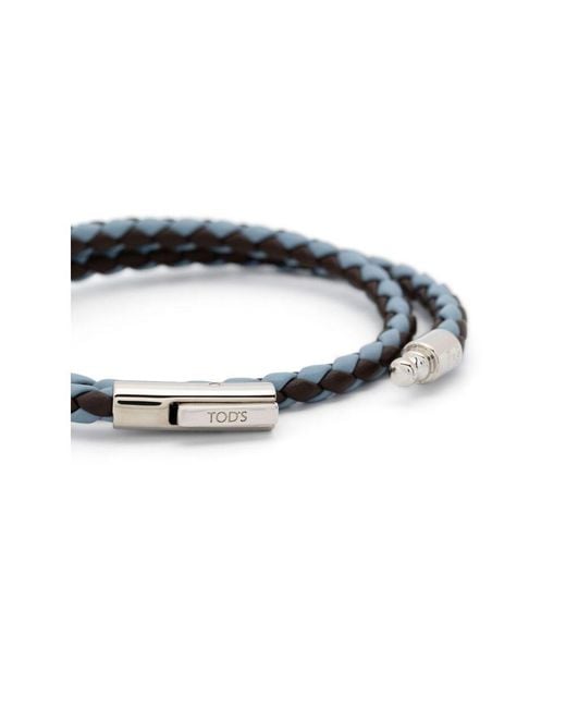 Tod's White Mycolors Logo Engraved Bracelet for men