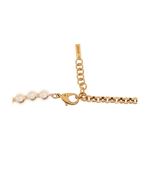 Moschino Metallic Pendants Detailed Necklace