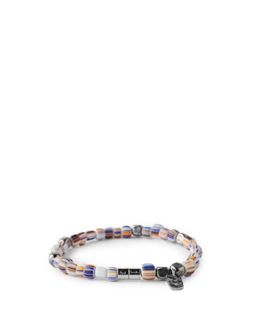 Paul Smith White Embellished Bracelet for men