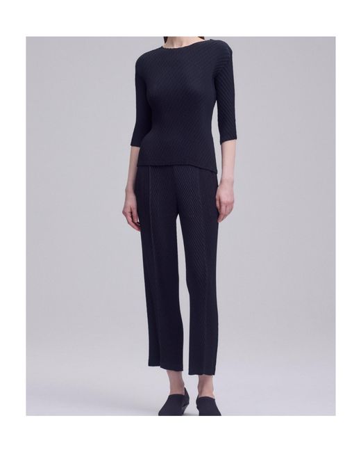 Issey Miyake Black Pleated Casual Trousers