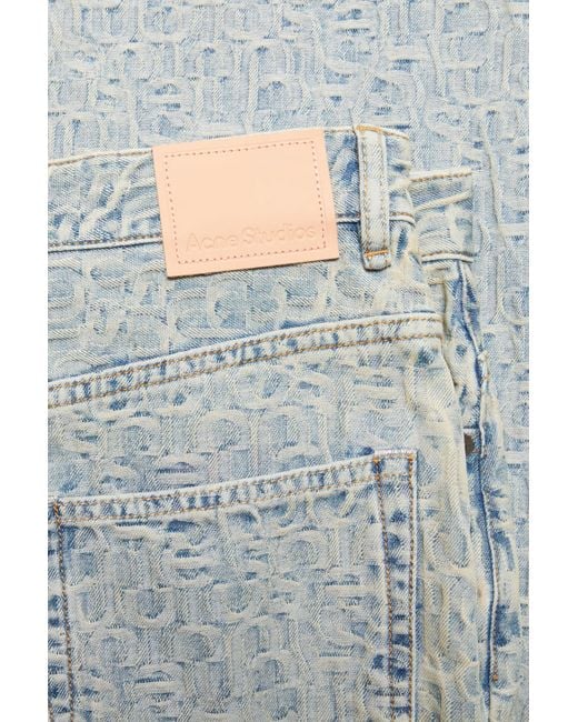 Acne Gray Logo-Patch Denim Jeans