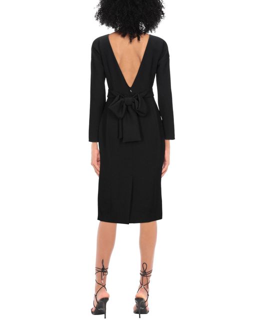Dolce & Gabbana Black Bodycon Dress With Long Sleeves