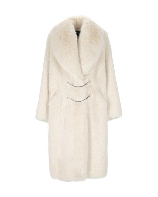 Dondup White Faux-Fur Coat