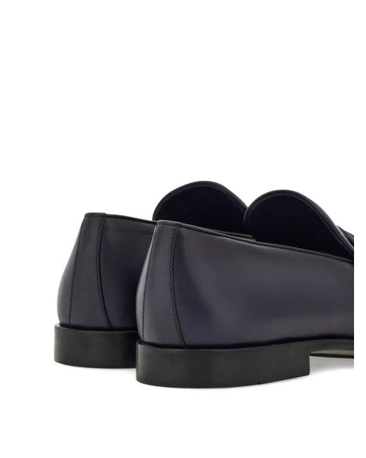 Ferragamo Blue Loafer With Gancini Ornament for men