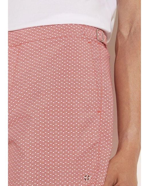 Loro Piana Pink Pattern Swimming Trunks for men