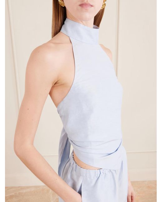 Cult Gaia White Bina Backless Top
