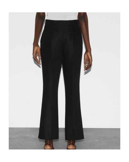 Gucci Black Logo Embroidered Bootcut Leg Trousers