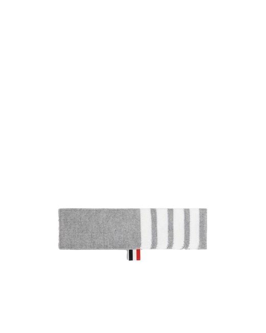 Thom Browne White 4-Bar Stripe Headband for men