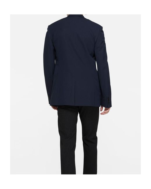 Acne Blue Notched-Lapel Jacket for men