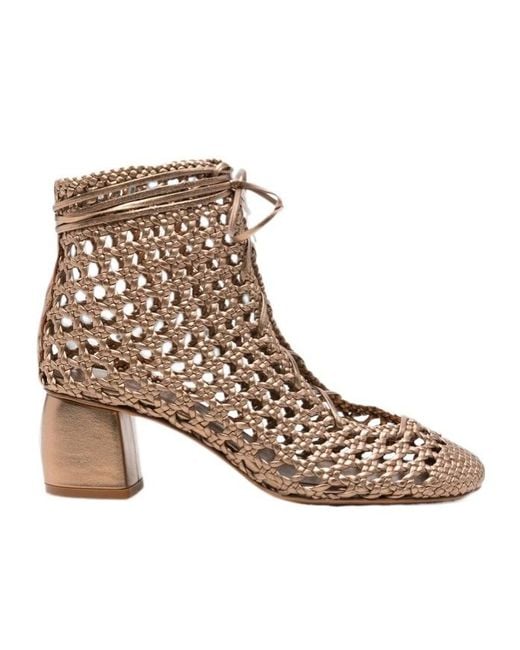 Forte_forte Brown Round-Toe Ankle Boots