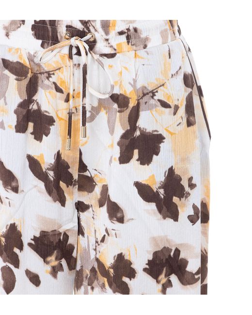 Liu Jo White Drawstring Wide Leg Trousers