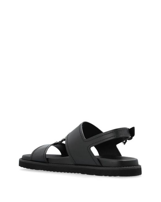 Versace Black Medusa-Plaque Sandals for men