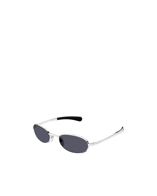 Gucci White Eyewear Oval Frame Sunglasses for men