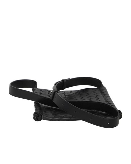 Bottega Veneta Black Flat Loop Small Crossbody Bag for men