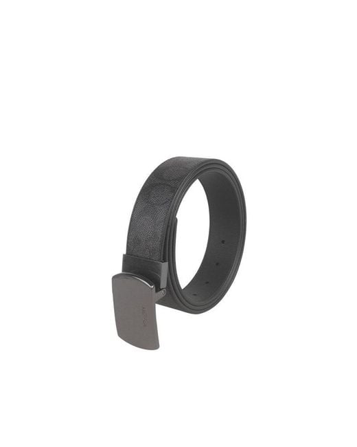 COACH Gray Buckle Belt for men