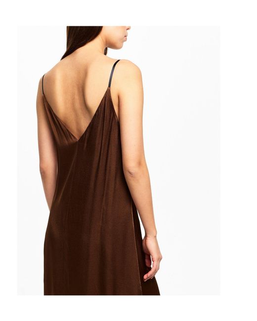 Prada Brown Spaghetti Strap Maxi Dress
