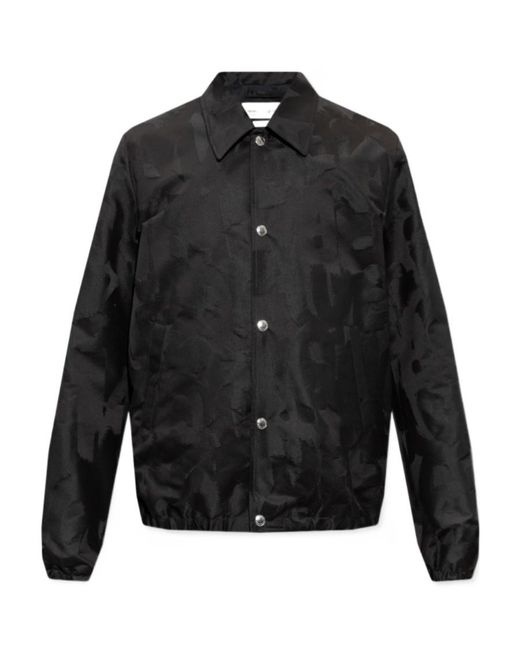 McQueen Black Logo Detailed Buttoned Jacket for men