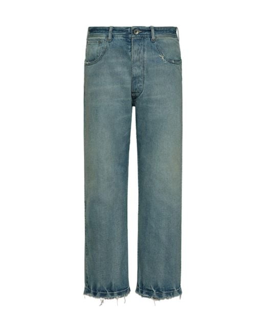 Maison Margiela Blue High-Waist Distressed Jeans for men