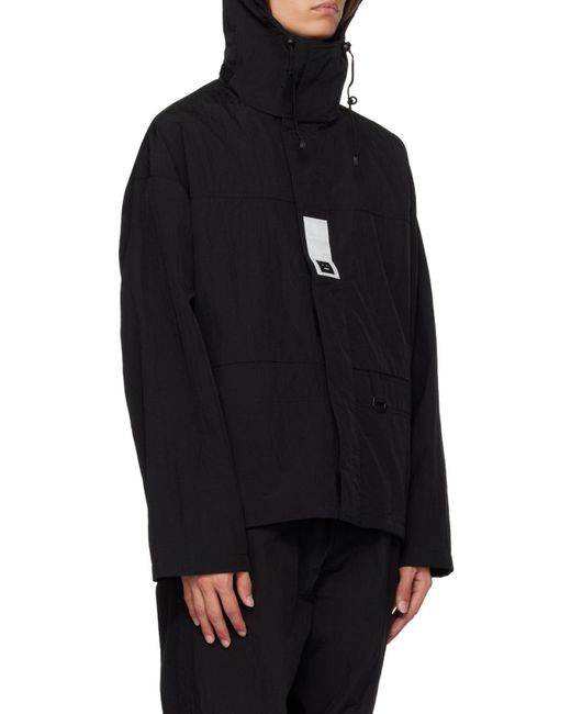 Acne Black Face-Patch Hooded Jacket for men