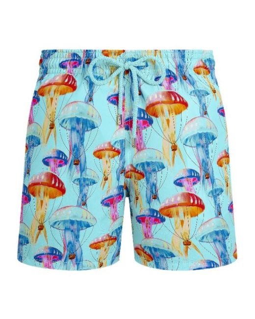 Vilebrequin Blue Jellyfish-Printed Swim Shorts for men