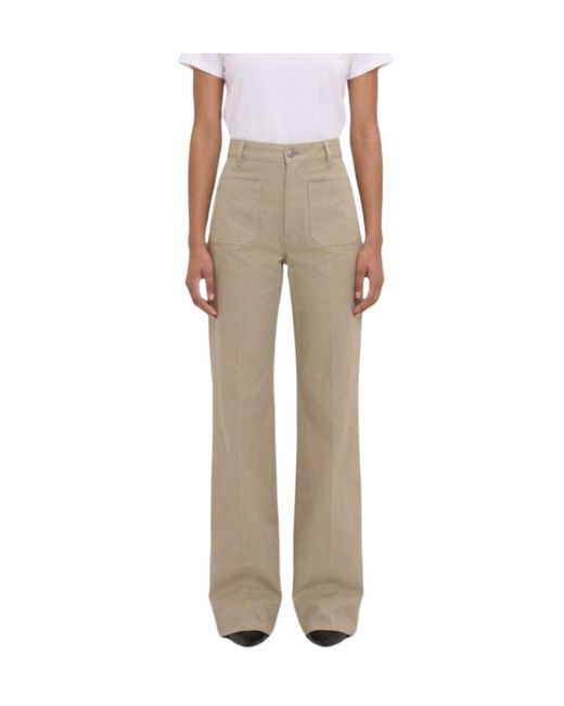 Victoria Beckham Natural Distressed Jeans