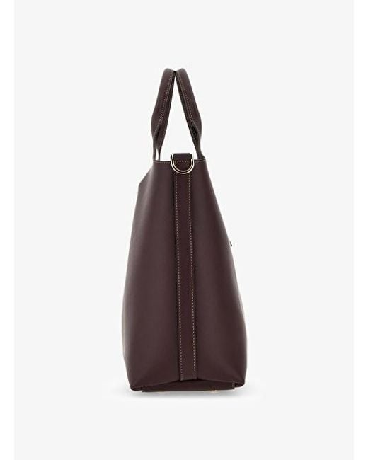 Tod's Purple Logo Engraved Mini Shopping Bag