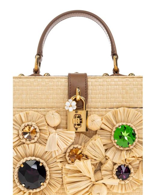 Dolce & Gabbana Metallic Crystal-Embellished Tote Bag