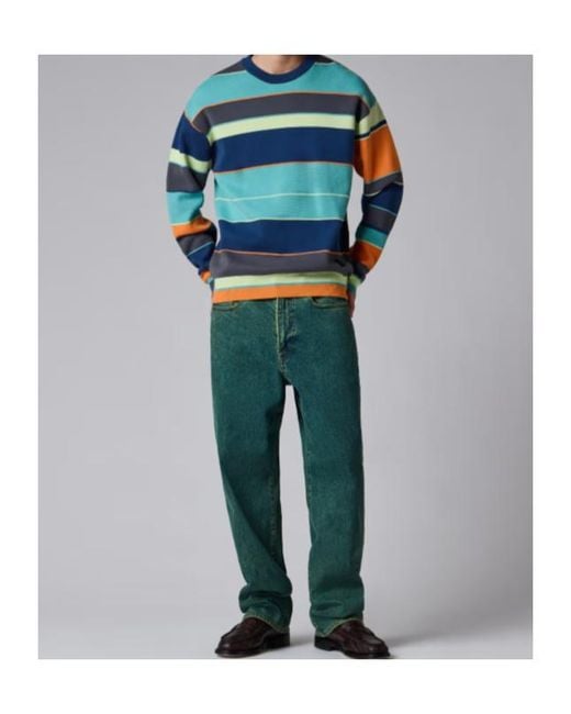 Paul Smith Blue Striped Knitted Sweater for men