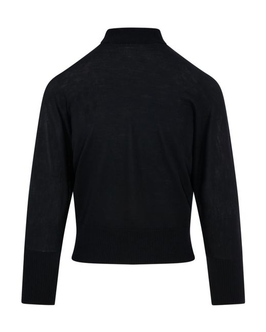 Max Mara Blue Turtleneck Long-Sleeved Jumper