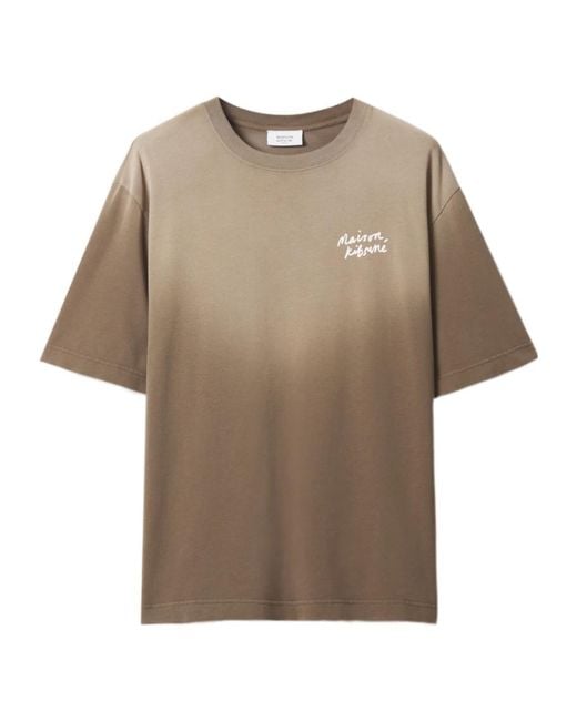 Maison Kitsuné Natural Short-Sleeved T-Shirt for men