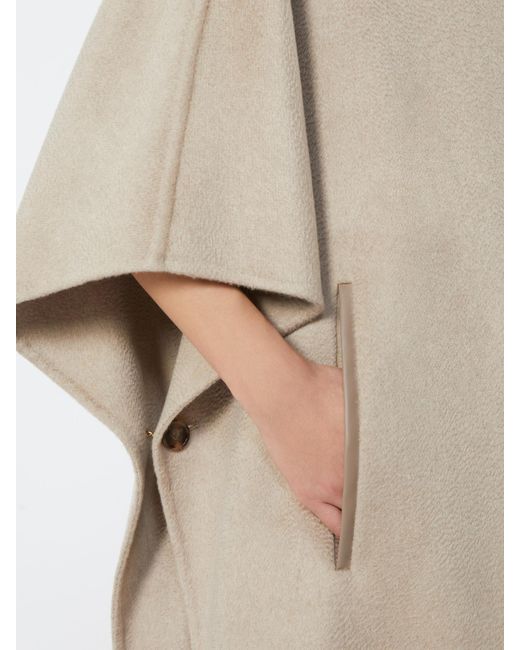 Max Mara Natural Short-Sleeved Crewneck Coat