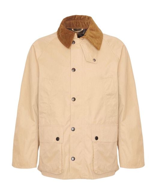 Barbour Natural Bedale Corduroy-Collar Long Sleeved Shirt Jacket for men