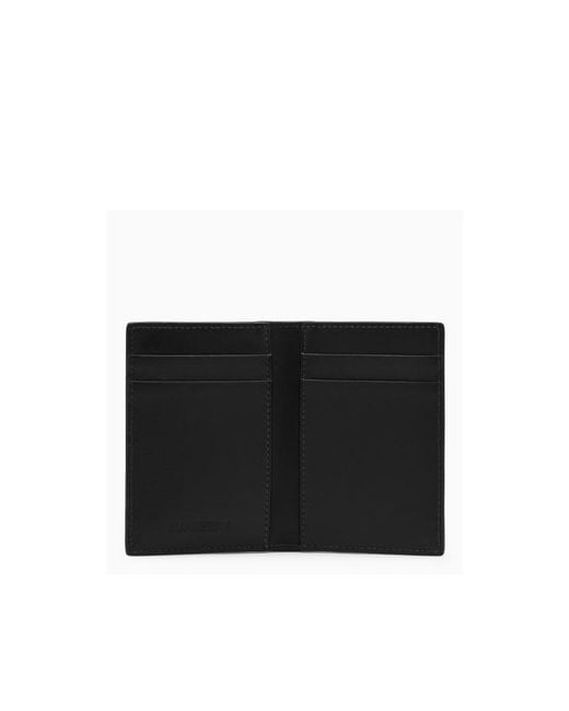 Burberry Black Check-Printed Logo Plaque Bifold Card Holder for men