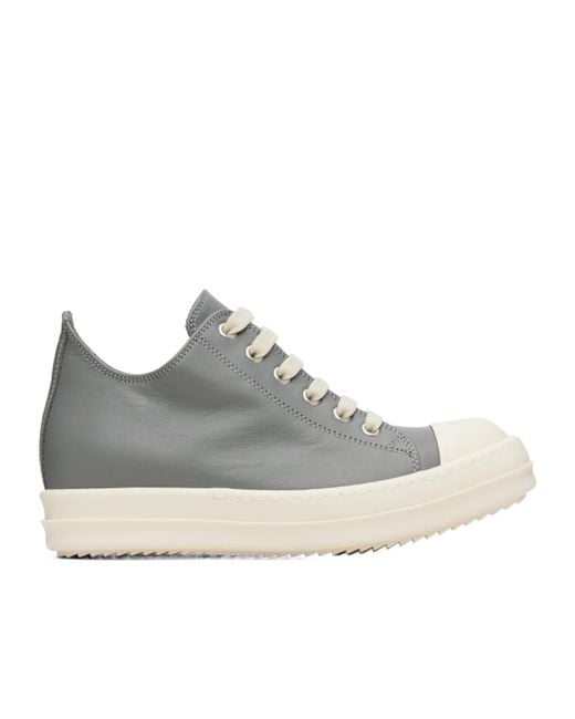 Rick Owens Gray Low Sneakers