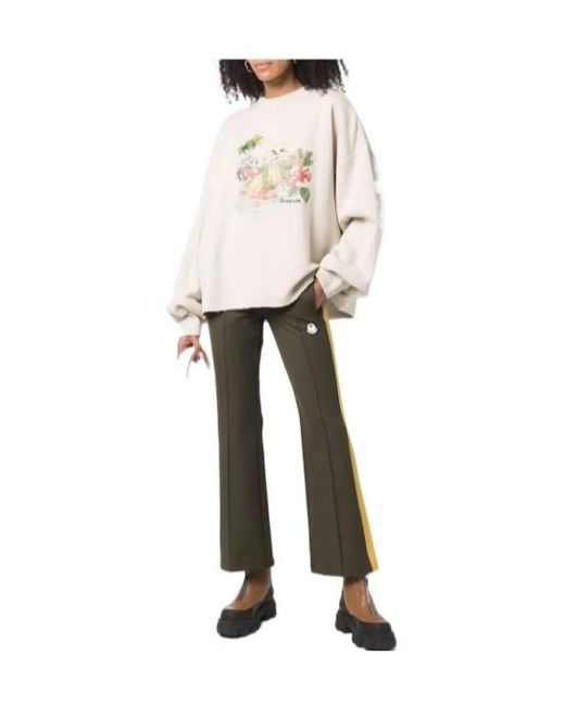Palm Angels White X Moncler Tropical-Print Sweatshirt