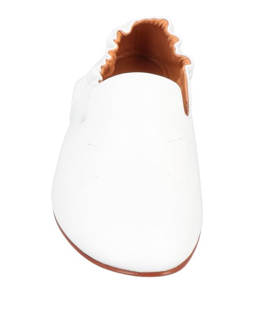 Maison Margiela White Comfy Stylish Flat Shoes