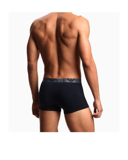 Emporio Armani Blue 3-Pack Logo Trunks for men