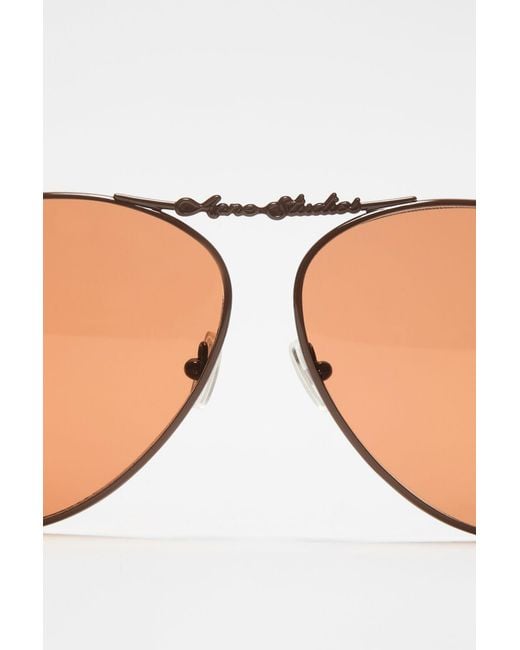 Acne Pink Pilot-Frame Sunglasses