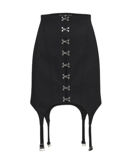 Dion Lee Black Logo Skirt