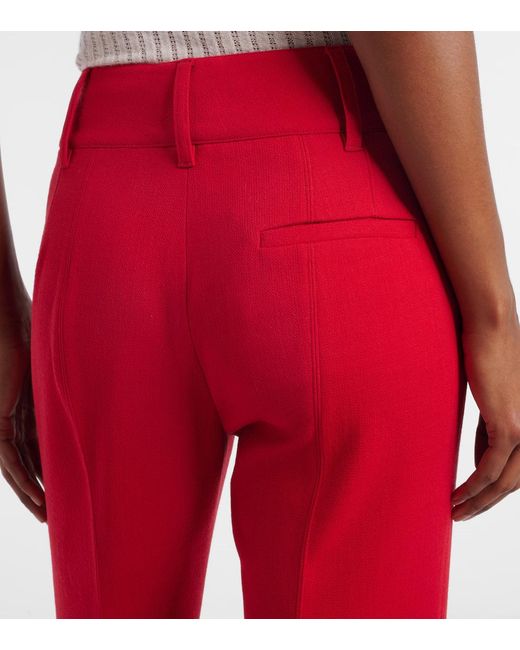 Gabriela Hearst Red Casual Trousers With Belt Loops