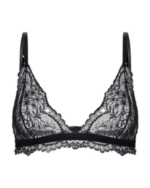 Dolce & Gabbana Black Lace Triangle Bra