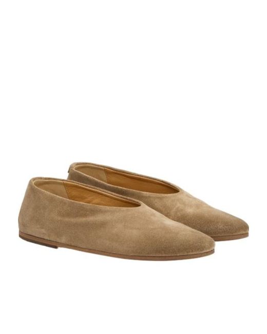 Marsèll Brown Marsèll Coltellaccio Basalt Leather Ballerina Shoes