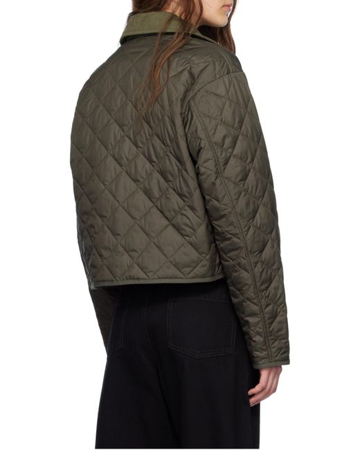 Moncler Brown Chitre Logo Patch Quilted Jacket