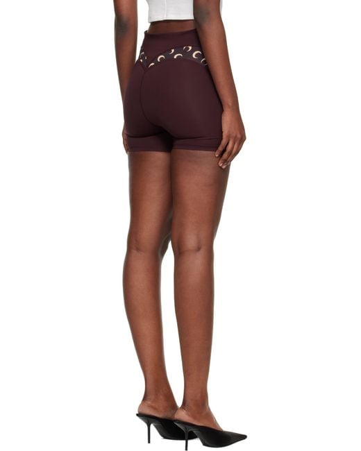 MARINE SERRE Red Athleisure Mini Shorts
