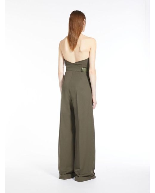 Max Mara Green Agguati Strapless Jumpsuit