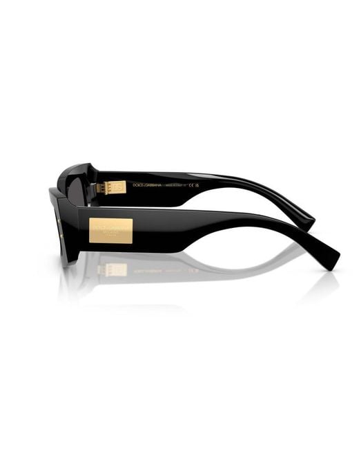 Dolce & Gabbana Black Eyewear Rectangular Frame Sunglasses