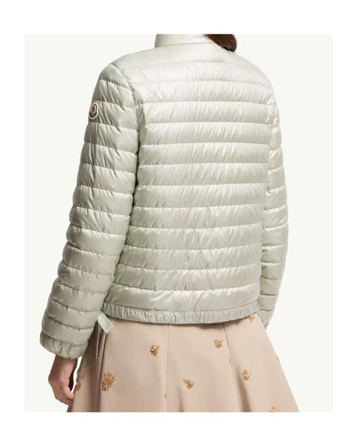 Moncler Gray Azalee Zip-Up Short Quilted Jacket