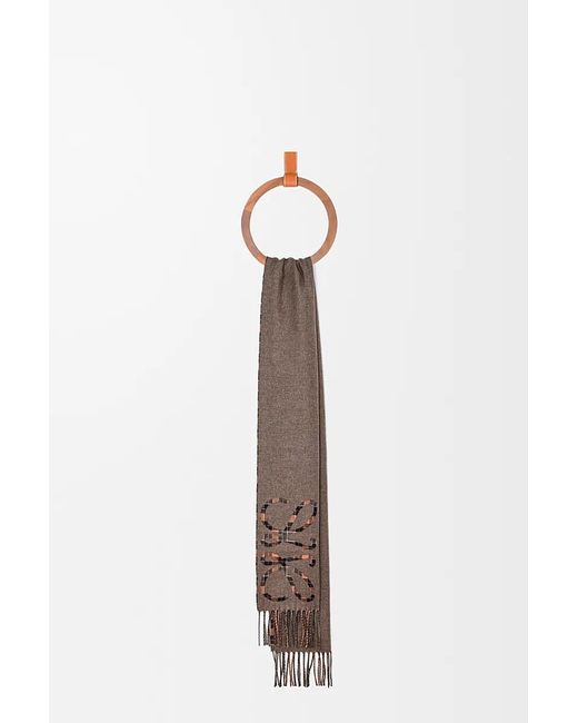 Loewe Brown Anagram Scarf