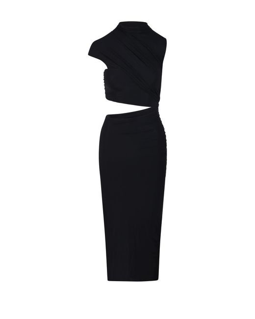Amazuìn Black Musia Midi Dress