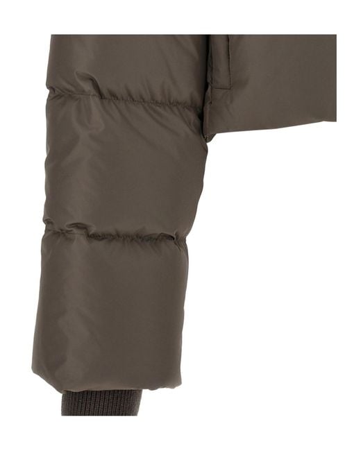 Moncler Brown Moncler Rick Owens Cropped Cyclopic Jacket for men